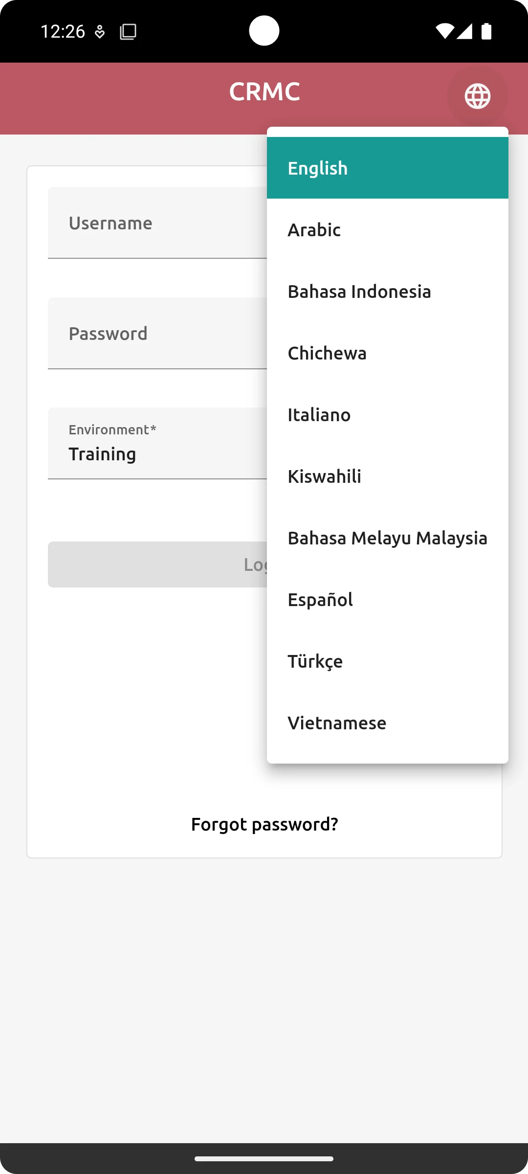 Zurich CRMC App screenshot